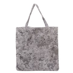 Silver Abstract Grunge Texture Print Grocery Tote Bag by dflcprintsclothing