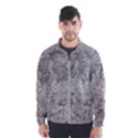 Silver Abstract Grunge Texture Print Men s Windbreaker View1