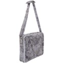 Silver Abstract Grunge Texture Print Cross Body Office Bag View2