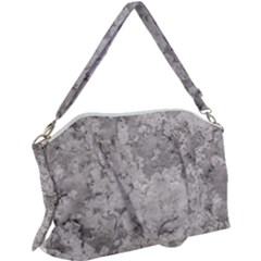 Silver Abstract Grunge Texture Print Canvas Crossbody Bag by dflcprintsclothing