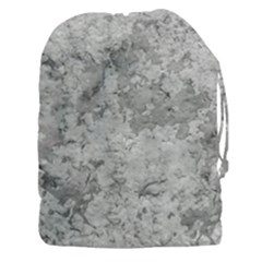 Silver Abstract Grunge Texture Print Drawstring Pouch (3xl)