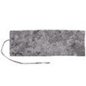 Silver Abstract Grunge Texture Print Roll Up Canvas Pencil Holder (M) View1