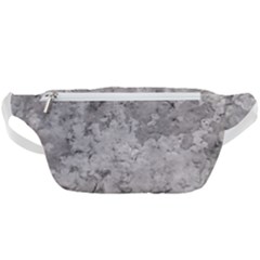 Silver Abstract Grunge Texture Print Waist Bag 