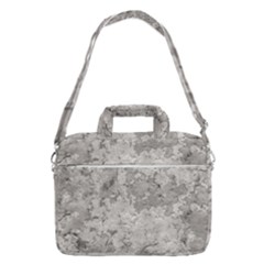 Silver Abstract Grunge Texture Print Macbook Pro Shoulder Laptop Bag (large)