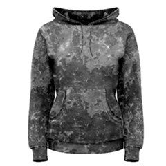 Dark Grey Abstract Grunge Texture Print Women s Pullover Hoodie by dflcprintsclothing