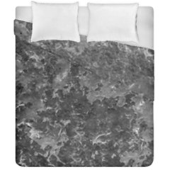 Dark Grey Abstract Grunge Texture Print Duvet Cover Double Side (california King Size) by dflcprintsclothing