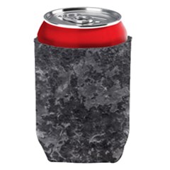 Dark Grey Abstract Grunge Texture Print Can Holder by dflcprintsclothing