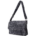 Dark Grey Abstract Grunge Texture Print Full Print Messenger Bag (S) View1