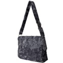 Dark Grey Abstract Grunge Texture Print Full Print Messenger Bag (S) View2