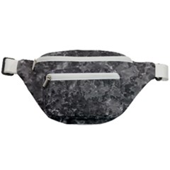 Dark Grey Abstract Grunge Texture Print Fanny Pack by dflcprintsclothing