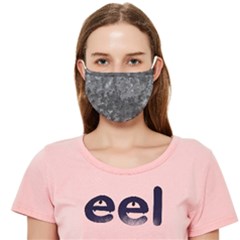 Dark Grey Abstract Grunge Texture Print Cloth Face Mask (adult)