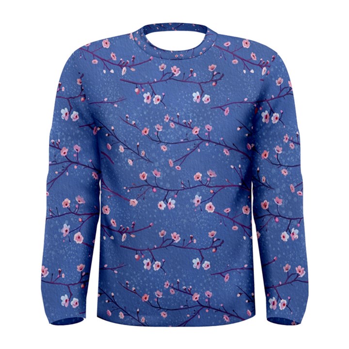 Branches With Peach Flowers Men s Long Sleeve Tee