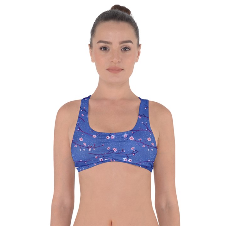 Branches With Peach Flowers Got No Strings Sports Bra