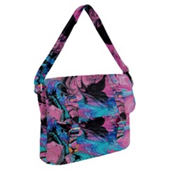 Marbling Abstract Buckle Messenger Bag by kaleidomarblingart