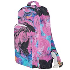 Marbling Abstract Double Compartment Backpack by kaleidomarblingart