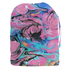 Marbling Abstract Drawstring Pouch (3xl) by kaleidomarblingart