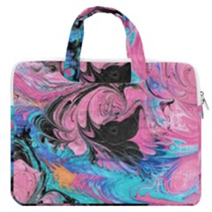 Marbling Abstract Macbook Pro Double Pocket Laptop Bag