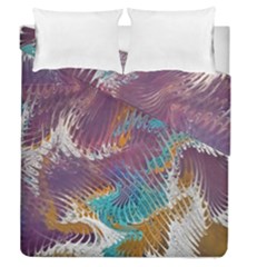 Painted Feathers Duvet Cover Double Side (queen Size) by kaleidomarblingart