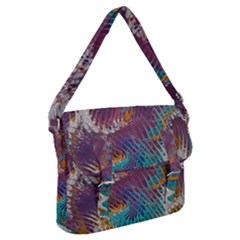 Painted Feathers Buckle Messenger Bag by kaleidomarblingart