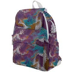 Painted Feathers Top Flap Backpack by kaleidomarblingart