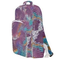 Painted Feathers Double Compartment Backpack by kaleidomarblingart