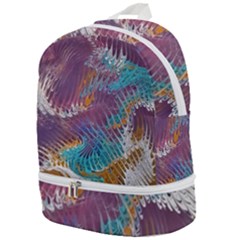 Painted Feathers Zip Bottom Backpack by kaleidomarblingart