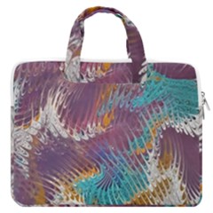 Painted Feathers Macbook Pro Double Pocket Laptop Bag (large)