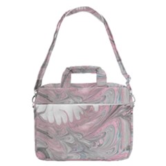 Painted Petals-marbling Macbook Pro Shoulder Laptop Bag (large)