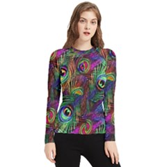 Peacockmania Women s Long Sleeve Rash Guard