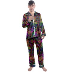 Peacockmania Men s Long Sleeve Satin Pajamas Set by MrsTheDON