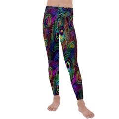 Peacockmania Kids  Lightweight Velour Leggings