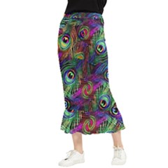 Peacockmania Maxi Fishtail Chiffon Skirt