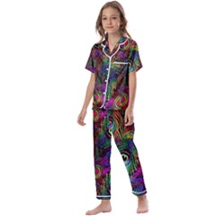 Peacockmania Kids  Satin Short Sleeve Pajamas Set by MrsTheDON