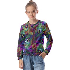 Peacockmania Kids  Long Sleeve Tee With Frill 