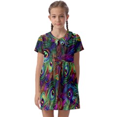 Peacockmania Kids  Asymmetric Collar Dress