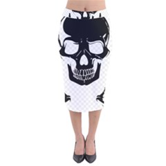 Bad 2 The Bone Velvet Midi Pencil Skirt by MrsTheDON