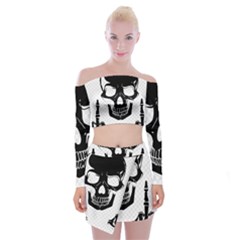 Bad 2 The Bone Off Shoulder Top With Mini Skirt Set by MrsTheDON