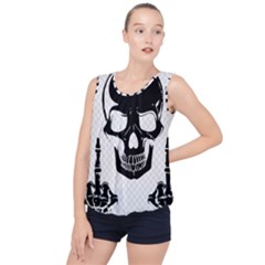 Bad 2 The Bone Bubble Hem Chiffon Tank Top