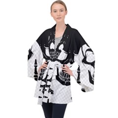 Bad 2 The Bone Long Sleeve Velvet Kimono  by MrsTheDON