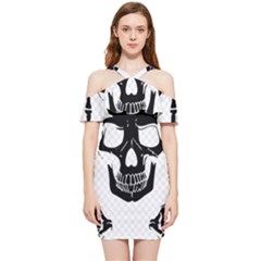 Bad 2 The Bone Shoulder Frill Bodycon Summer Dress