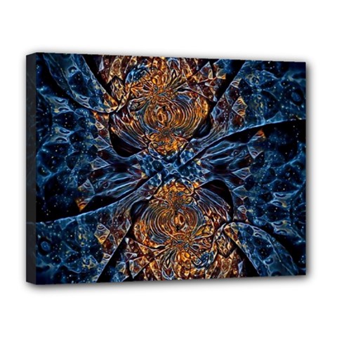 Fractal Galaxy Canvas 14  X 11  (stretched) by MRNStudios