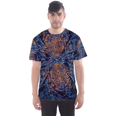 Fractal Galaxy Men s Sport Mesh Tee by MRNStudios