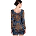 Fractal Galaxy Long Sleeve Velvet Bodycon Dress View2