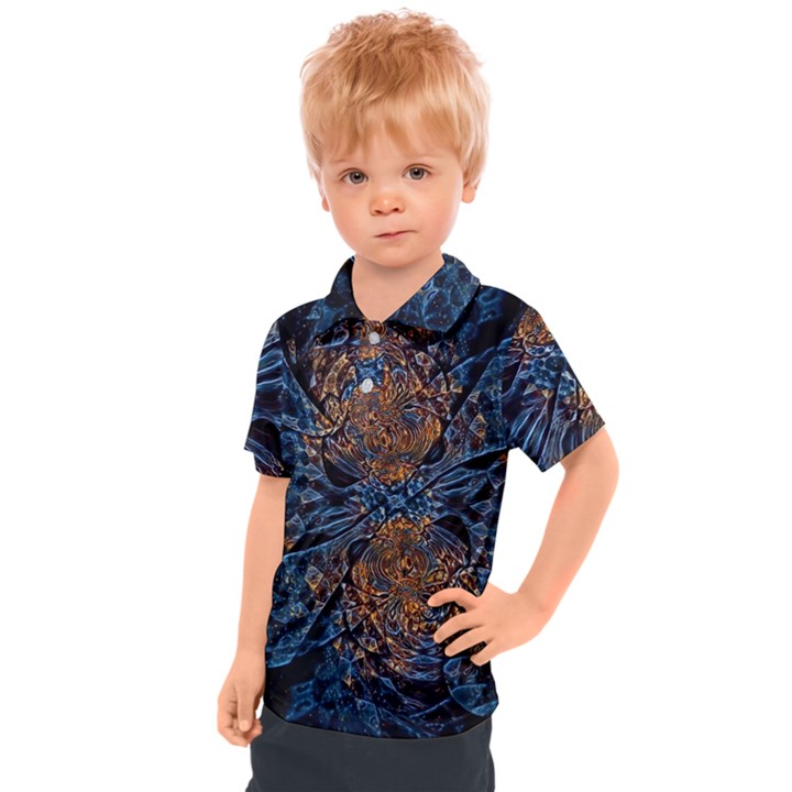 Fractal Galaxy Kids  Polo Tee