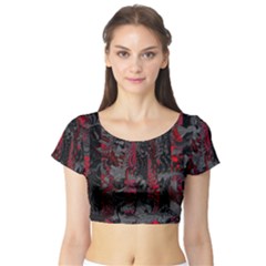 Gates Of Hell Short Sleeve Crop Top by MRNStudios