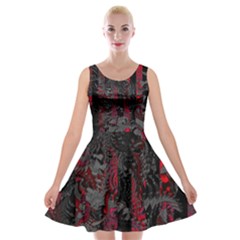 Gates Of Hell Velvet Skater Dress by MRNStudios