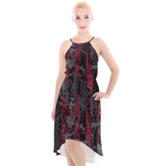 Gates Of Hell High-low Halter Chiffon Dress  by MRNStudios