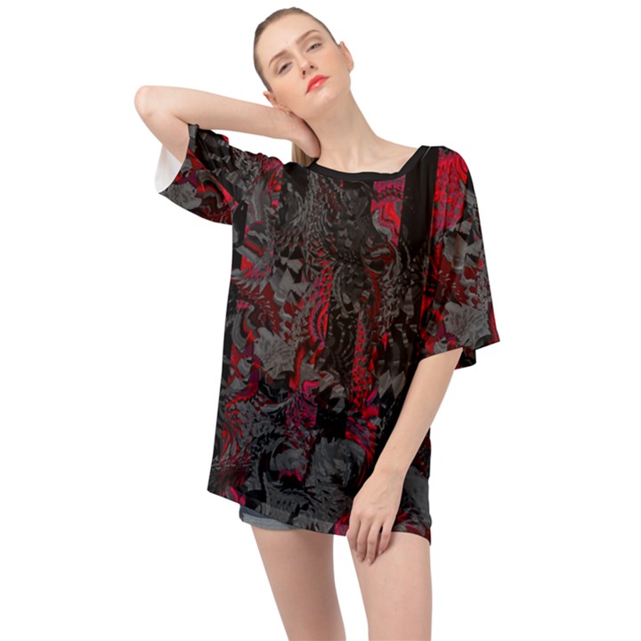 Gates Of Hell Oversized Chiffon Top