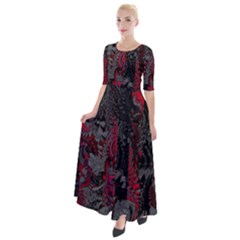 Gates Of Hell Half Sleeves Maxi Dress by MRNStudios