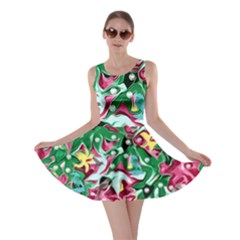 Floral-diamonte Skater Dress